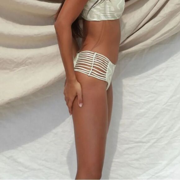 NWT Stone Fox Swim Simone Bottom in Aloe Lines Size XL - Picture 4 of 5